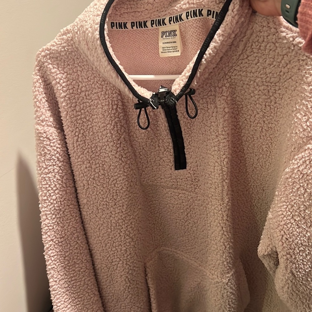 Baby pink quarter zip by PINK